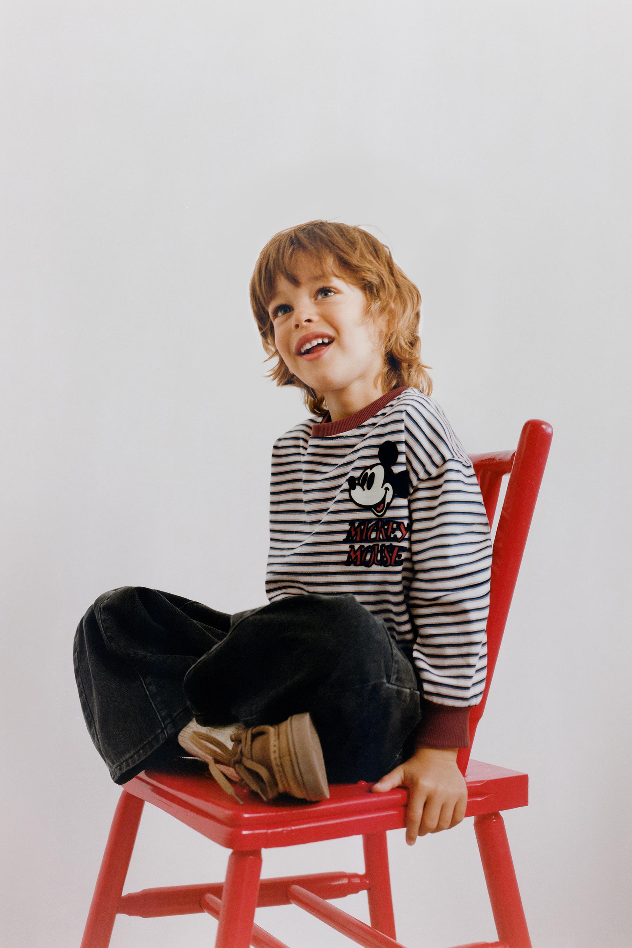 MICKEY MOUSE © DISNEY STRIPED MEDIUM WEIGHT T-SHIRT